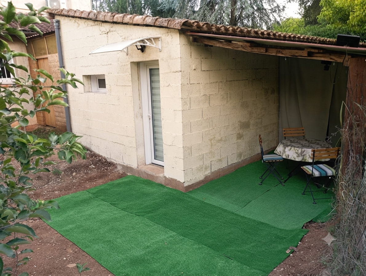 Terrasse extérieure couverte